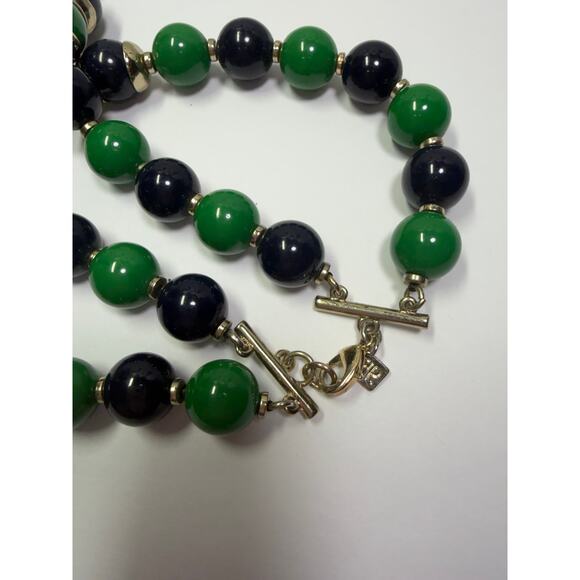 3 kelly green statement bib flower floral bling enamel necklaces banana republic - Picture 3 of 13